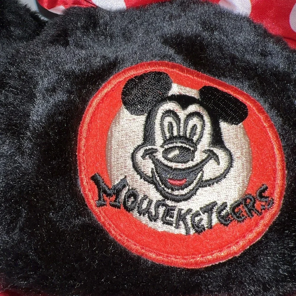 Disney Parks Minnie Mouse Mickey Mouseketeers Faux‎ Fur Hat w/ Scarf Mittens NWT